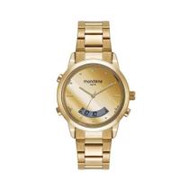 Relógio Mondaine Dourado 32590LPMVDE1 - Analógico/Digital, Aço, À Prova D'Água