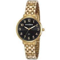 Relógio MONDAINE dourado analógico feminino 53779LPMVDE2