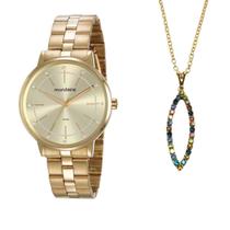 Relogio Mondaine Dourado Feminino Original Com Garantia 53749lpmvde1