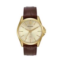 Relógio Mondaine Dourado/Marrom Masculino 99739GPMVDH2