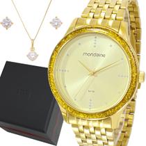 Relógio Mondaine Feminino 1 Ano De Garantia Dourado Original