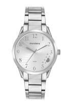 Relógio Mondaine Feminino Analógico Aço Prata Fundo Detalhe Coração e Cristais 99765L0MVNE1 Relógio Mondaine Feminino Analógico Aço Prata Fundo Detalhe Coração e Cristais 99765L0MVNE1