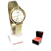 Relógio Mondaine Feminino Analógico Bracelete Dourado 99557LPMGDE1