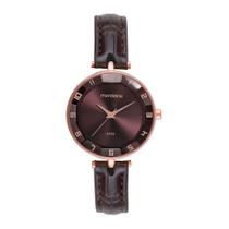 Relógio MONDAINE feminino analógico couro vinho 32912LPMVRH2