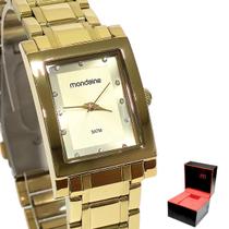Relógio Mondaine Feminino Analógico Cristais Quadrado 32103LPMVDE1