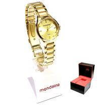 Relógio Mondaine Feminino Analógico Dourado 32357LPMVDE1