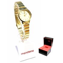 Relógio Mondaine Feminino Analógico Dourado Mini 32490LPMVDE1