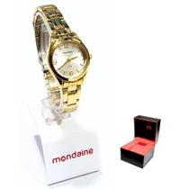 Relógio Mondaine Feminino Analógico Dourado Mini 99640LPMVDE3