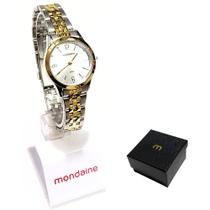 Relógio Mondaine Feminino Analógico Kit Semijoia 32720LPMKBE3K1