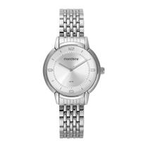 Relógio MONDAINE feminino analógico prata branco 32706L0MVNE3