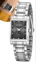 Relógio Mondaine Feminino Analógico Quartz Vintage E Elegante Quadrado Pequeno Prateado Pulseira Em Aço Inoxidável Resistente Á Água Original Relógio Mondaine Feminino Analógico Quartz Vintage E Elegante Quadrado Pequeno Prateado Pulseira Em Aço Inoxidável Resistente Á Água Original