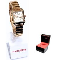 Relógio Mondaine Feminino Analógico Rosé Ponteiros Cristais 32218LPMVRE2