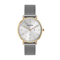 Relogio Mondaine Feminino Bicolor Prata Dourado 32525lpmvbe2