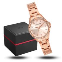 Relógio Mondaine Feminino Cristais Rosé Gold Original Relógio Mondaine Feminino Cristais Rosé Gold Original