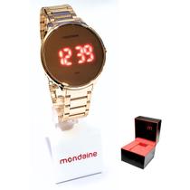 Relógio Mondaine Feminino Digital Aço Rosé 32060LPMVRE2