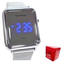 Relógio Mondaine Feminino Digital Led Prateado 32721L0MVNE3