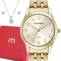 Relógio Mondaine Feminino Dourado Analógico Original Top Relógio Mondaine Feminino Dourado Analógico Original Top
