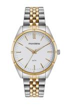 Relogio Mondaine Feminino dourado e prata bicolor misto grande luxo moderno 32567GPMVBE3 Banhado folheado a prova dágua Relogio Mondaine Feminino dourado e prata bicolor misto grande luxo moderno 32567GPMVBE3 Banhado folheado a prova dágua