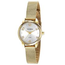 Relógio MONDAINE feminino dourado esteira 99616LPMVDE1