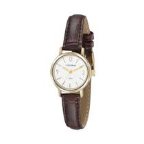 Relogio Mondaine Feminino dourado pulseira de couro 99554LPMVDH1