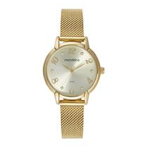 Relogio Mondaine Feminino dourado pulseira esteira cravejado com pedrinhas strass a prova dagua 32702LPMVDE1 Relogio Mondaine Feminino dourado pulseira esteira cravejado com pedrinhas strass a prova dagua 32702LPMVDE1
