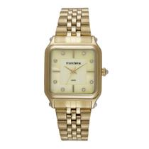 Relogio Mondaine Feminino dourado quadrado folheado banhado cravejado 32843LPMVDE1 Relogio Mondaine Feminino dourado quadrado folheado banhado cravejado 32843LPMVDE1