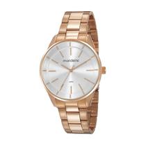 Relógio Mondaine Feminino Dourado Rosê Preto Minimalista