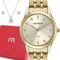 Relógio Mondaine Feminino Garantia 1 Ano Dourado Prova Dágua