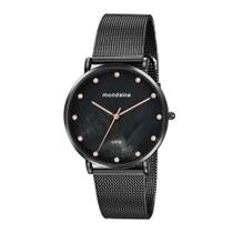 Relógio Mondaine Feminino Madrepérola Preto 76737LPMVPE2 Relógio Mondaine Feminino Madrepérola Preto 76737LPMVPE2