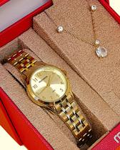 Relógio Mondaine Feminino Original Dourado À Prova DÁgua com NF + Kit Colar 608D 99913LPMKDE1K1 Relógio Mondaine Feminino Original Dourado À Prova DÁgua com NF + Kit Colar 608D 99913LPMKDE1K1