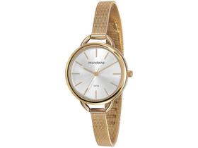 Relógio Mondaine Feminino Original Dourado Redondo À Prova D'Água com NF 612D