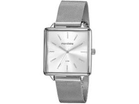 Relógio Mondaine Feminino Original Prata À Prova D'Água com Nota Fiscal e Pulseira 487P