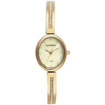 Relógio MONDAINE feminino oval dourado strass 32749LPMVDM1