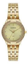 Relogio Mondaine Feminino Pequeno Clássico Dourado Elegante 32858LPMVDE1