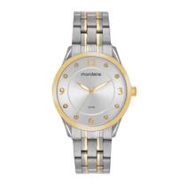 Relógio Mondaine Feminino Prata Dourado 99766LPMVBE2