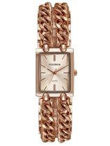 Relógio Mondaine Feminino Quadrado Corrente Rosé Elegância e Estilo para Seus Pulsos 32593LPMVRM4