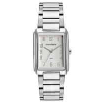 Relógio Mondaine Feminino Quadrado Prata 32520L0MVNE2