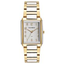 Relogio Mondaine Feminino quadrado prata dourado bicolor com numero 32520LPMVBE3 Relogio Mondaine Feminino quadrado prata dourado bicolor com numero 32520LPMVBE3