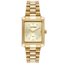 Relogio Mondaine Feminino Ref: 32480lpmvde1 Retangular Dourado