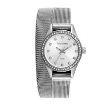 Relogio Mondaine Feminino Ref: 32827L0Mvne3 Mesh Prateado 2