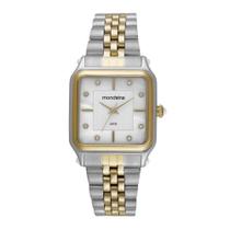 Relogio Mondaine Feminino Ref: 32843lpmvbe2 Retangular Bicolor