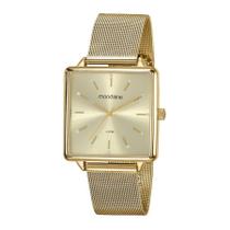 Relogio Mondaine Feminino Ref: 99487lpmvde1 Retangular Dourado