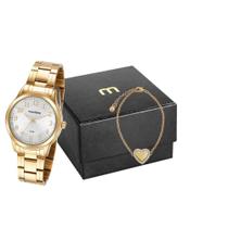 Relogio Mondaine Feminino Ref: 99560lpmvde1 Dourado + Semijoia Relogio Mondaine Feminino Ref: 99560lpmvde1 Dourado + Semijoia