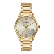 Relogio Mondaine Feminino Ref: 99767Lpmvde2 Coração Dourado