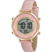 Relógio Mondaine Feminino Rosa 53876LPMVDHF Digital 5 Atm Cristal Mineral Tamanho Pequeno