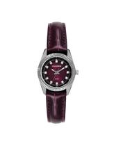 Relogio Mondaine Feminino Roxo Couro Cristais Marcadores Luminosos 5ATM 25mm 32960L0MVNH8