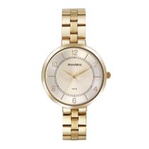 Relógio Mondaine Feminino Texturizado Dourado 32668LPMVDE1