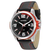 Relógio Mondaine Luxo Preto com Vermelho Material da correia Silicone e/ou Aço