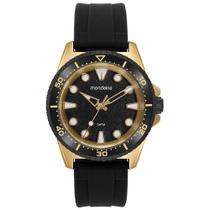 Relógio Mondaine Masc Dourado Silicone Preto 32953GPMVHI1