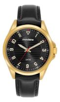Relogio Mondaine Masculino 83527gpmvdh1 Couro Preto Social Preto Preto Dourado